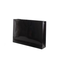 Parlak Siyah Karton Çanta 100 ADET 38*54*12 cm 1.Sınıf El Yapımı Yerli Üretim