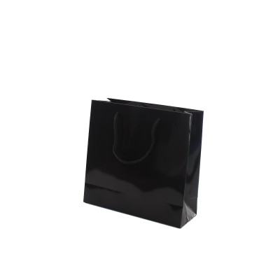 Parlak Siyah Karton Çanta 25 ADET 23,5*24,5*9 cm 1.Sınıf El Yapımı Yerli Üretim