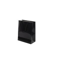 Parlak Siyah Karton Çanta 100 ADET 20*25*10 cm 1.Sınıf El Yapımı Yerli Üretim