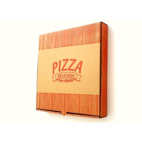 Baskılı Pizza Kutusu 28x28x4 cm (100 Adet)