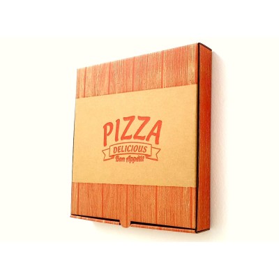 Baskılı Pizza Kutusu 28x28x4 cm (100 Adet)